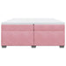 Pat box spring cu saltea, roz, 200x200 cm, catifea - WALTI WALTI