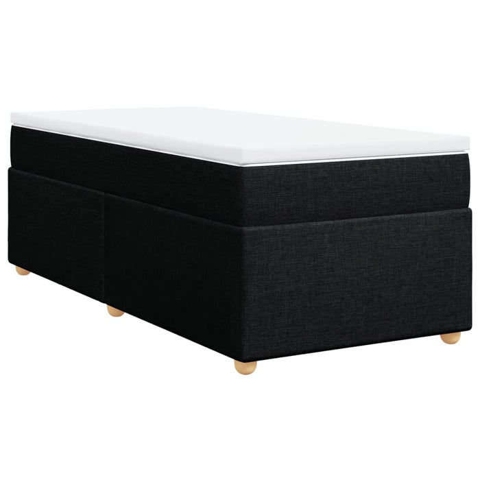 Pat box spring cu saltea, negru, 80x200 cm, textil - WALTI WALTI