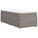 Pat box spring cu saltea, gri taupe, 80x200 cm, textil - WALTI WALTI