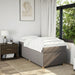 Pat box spring cu saltea, gri taupe, 80x200 cm, textil - WALTI WALTI