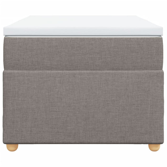 Pat box spring cu saltea, gri taupe, 80x200 cm, textil - WALTI WALTI