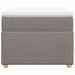 Pat box spring cu saltea, gri taupe, 80x200 cm, textil - WALTI WALTI