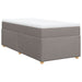 Pat box spring cu saltea, gri taupe, 80x200 cm, textil - WALTI WALTI