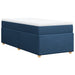 Pat box spring cu saltea, albastru, 80x200 cm, textil - WALTI WALTI