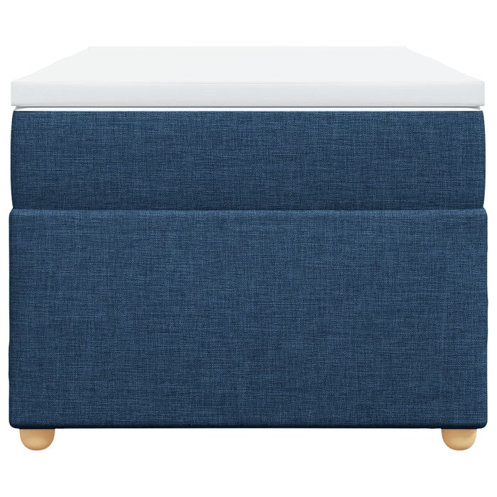 Pat box spring cu saltea, albastru, 80x200 cm, textil - WALTI WALTI