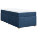 Pat box spring cu saltea, albastru, 80x200 cm, textil - WALTI WALTI