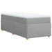 Pat box spring cu saltea, gri deschis, 90x190 cm, textil - WALTI WALTI