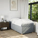 Pat box spring cu saltea, gri deschis, 90x190 cm, textil - WALTI WALTI