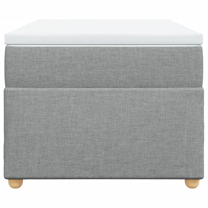 Pat box spring cu saltea, gri deschis, 90x190 cm, textil - WALTI WALTI