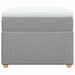 Pat box spring cu saltea, gri deschis, 90x190 cm, textil - WALTI WALTI