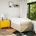 Pat box spring cu saltea, crem, 90x190 cm, textil - WALTI WALTI