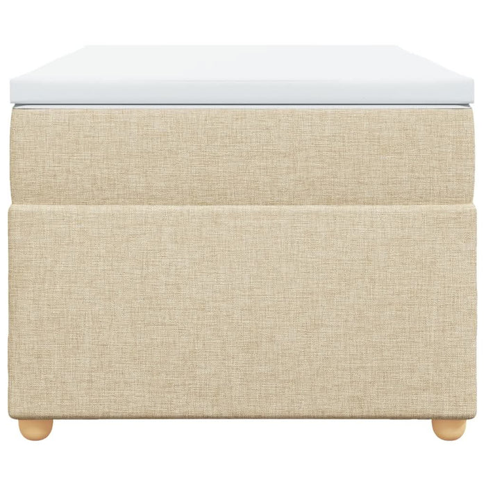 Pat box spring cu saltea, crem, 90x190 cm, textil - WALTI WALTI