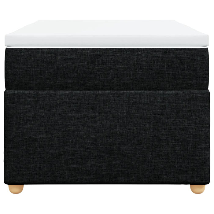 Pat box spring cu saltea, negru, 90x200 cm, textil - WALTI WALTI