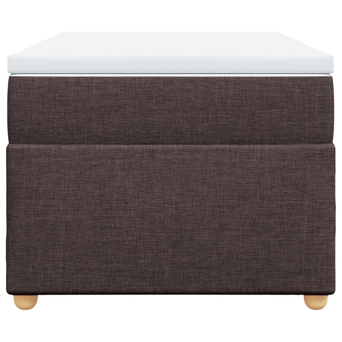 Pat box spring cu saltea, maro închis, 90x200 cm, textil - WALTI WALTI