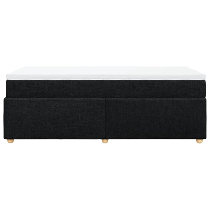 Pat box spring cu saltea, negru, 100x200 cm, textil - WALTI WALTI