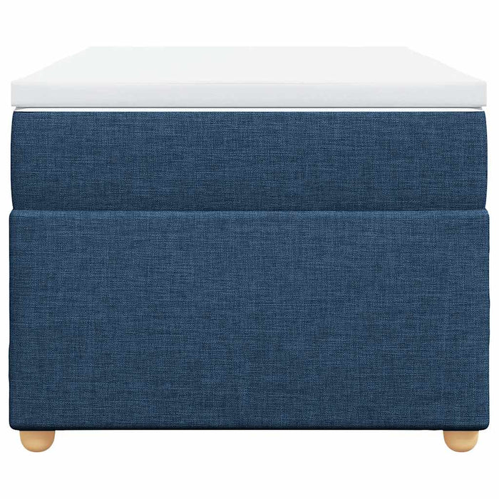 Pat box spring cu saltea, albastru, 100x200 cm, textil - WALTI WALTI