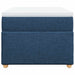 Pat box spring cu saltea, albastru, 100x200 cm, textil - WALTI WALTI