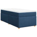 Pat box spring cu saltea, albastru, 100x200 cm, textil - WALTI WALTI