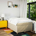 Pat box spring cu saltea, crem, 120x200 cm, textil - WALTI WALTI