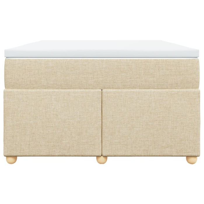Pat box spring cu saltea, crem, 120x200 cm, textil - WALTI WALTI