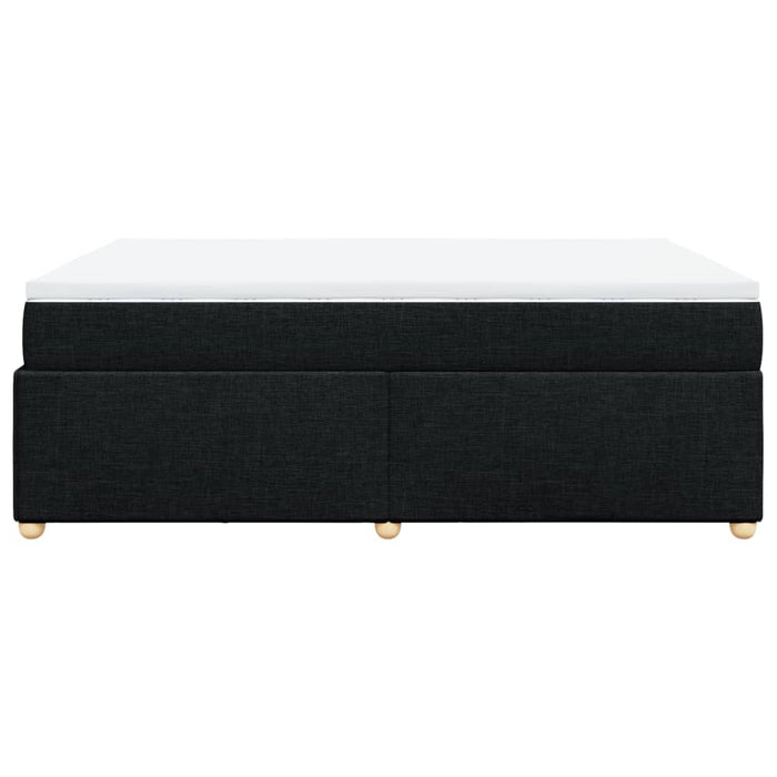 Pat box spring cu saltea, negru, 140x190 cm, textil - WALTI WALTI