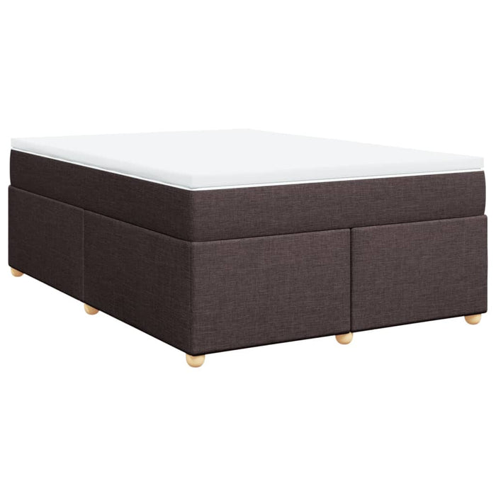 Pat box spring cu saltea, maro închis, 140x200 cm, textil - WALTI WALTI