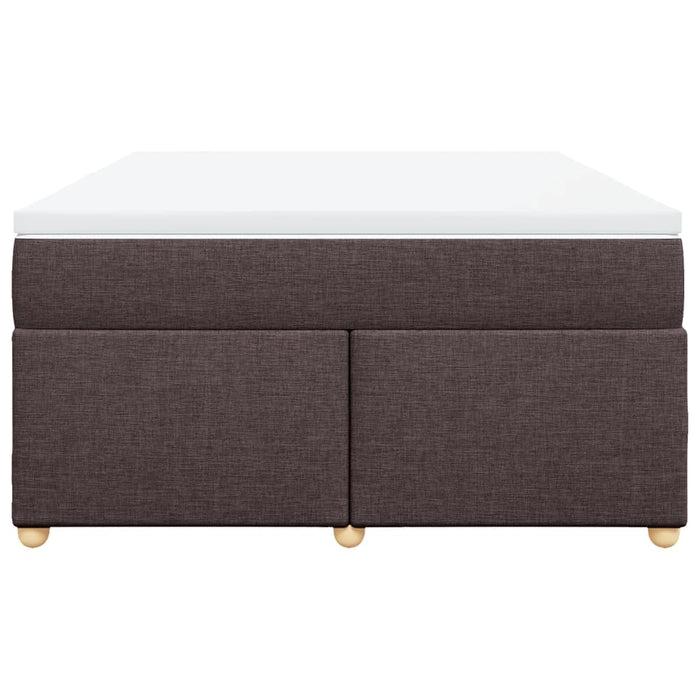 Pat box spring cu saltea, maro închis, 140x200 cm, textil - WALTI WALTI