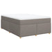 Pat box spring cu saltea, gri taupe, 140x200 cm, textil - WALTI WALTI