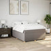 Pat box spring cu saltea, gri taupe, 140x200 cm, textil - WALTI WALTI