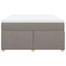 Pat box spring cu saltea, gri taupe, 140x200 cm, textil - WALTI WALTI