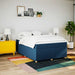 Pat box spring cu saltea, albastru, 140x200 cm, textil - WALTI WALTI