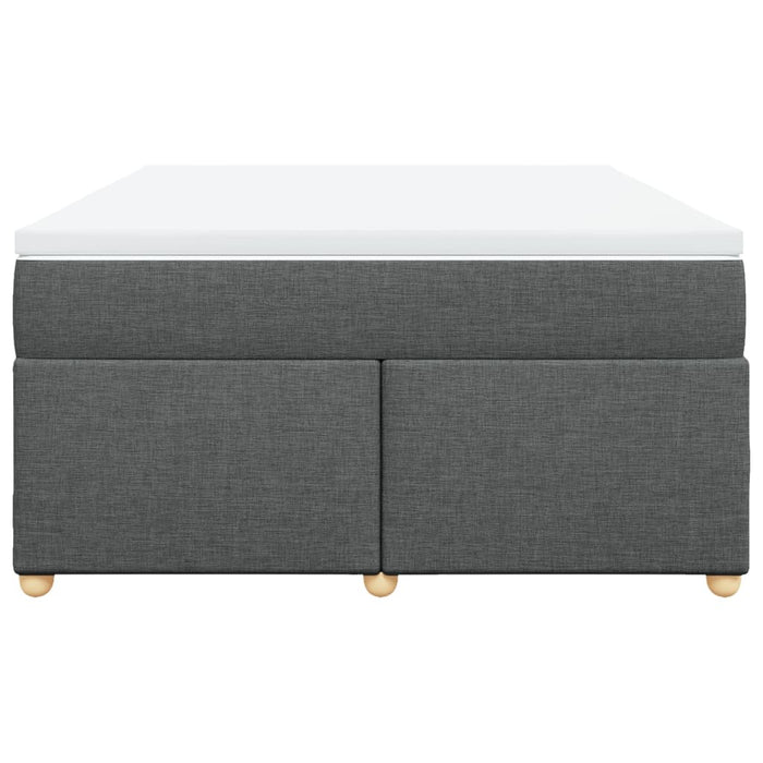 Pat box spring cu saltea, gri închis, 140x200 cm, textil - WALTI WALTI