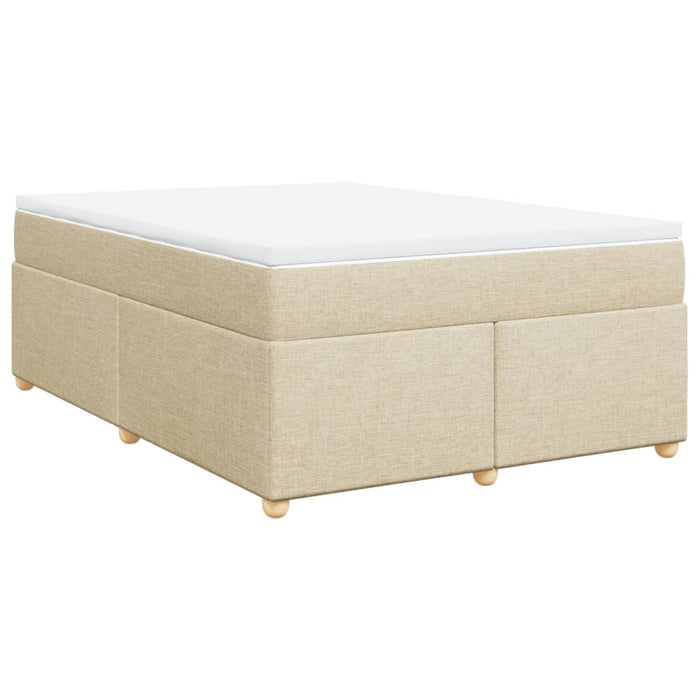 Pat continental cu saltea, crem, 140x200 cm, material textil - WALTI WALTI
