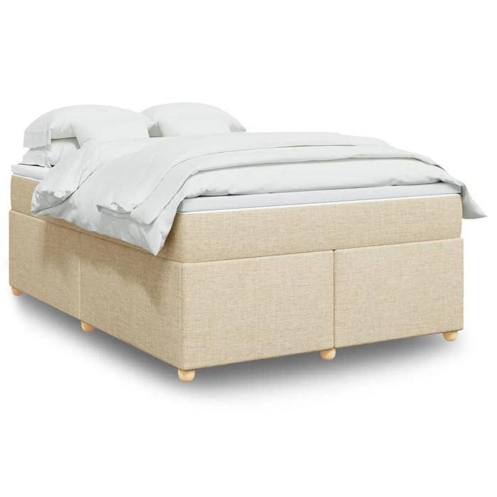 Pat continental cu saltea, crem, 140x200 cm, material textil - WALTI WALTI