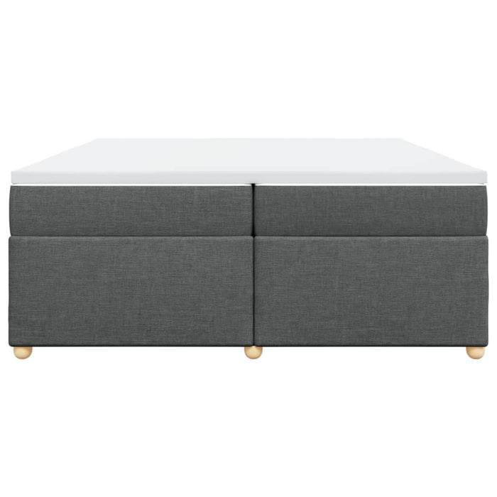Pat box spring cu saltea, gri închis, 200x200 cm, textil - WALTI WALTI