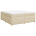Pat box spring cu saltea, crem, 200x200 cm, textil - WALTI WALTI