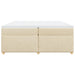 Pat box spring cu saltea, crem, 200x200 cm, textil - WALTI WALTI