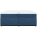 Pat box spring cu saltea, albastru, 200x200 cm, textil - WALTI WALTI