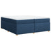 Pat box spring cu saltea, albastru, 200x200 cm, textil - WALTI WALTI