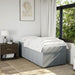 Pat continental cu saltea, gri deschis, 80x200 cm, textil - WALTI WALTI