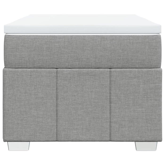 Pat continental cu saltea, gri deschis, 80x200 cm, textil - WALTI WALTI