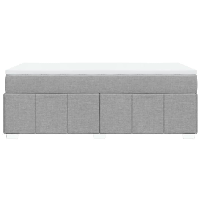 Pat continental cu saltea, gri deschis, 80x200 cm, textil - WALTI WALTI
