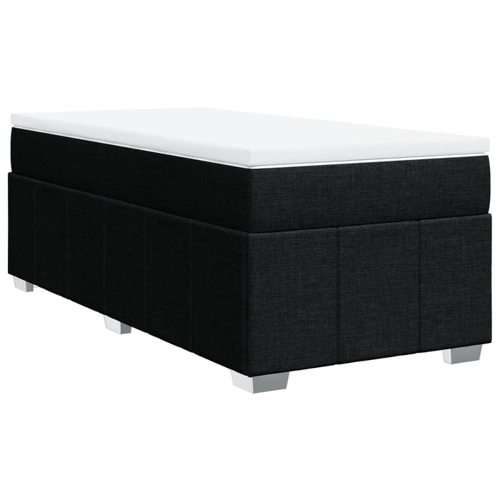 Pat box spring cu saltea, negru, 80x200 cm, textil - WALTI WALTI