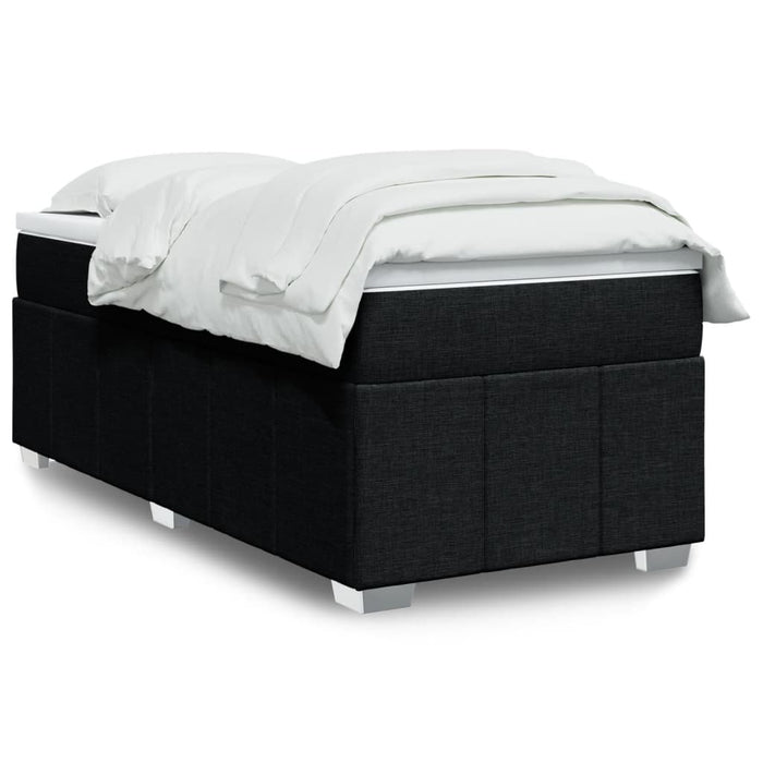 Pat box spring cu saltea, negru, 80x200 cm, textil - WALTI WALTI