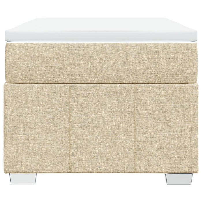 Pat box spring cu saltea, crem, 80x200 cm, textil - WALTI WALTI