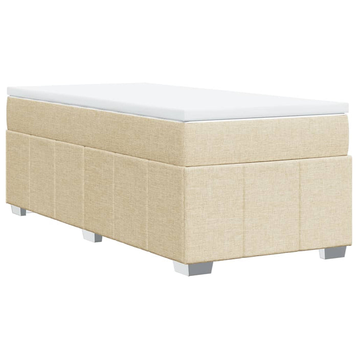 Pat box spring cu saltea, crem, 80x200 cm, textil - WALTI WALTI