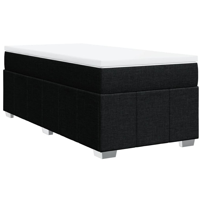 Pat box spring cu saltea, negru, 90x190 cm, textil - WALTI WALTI