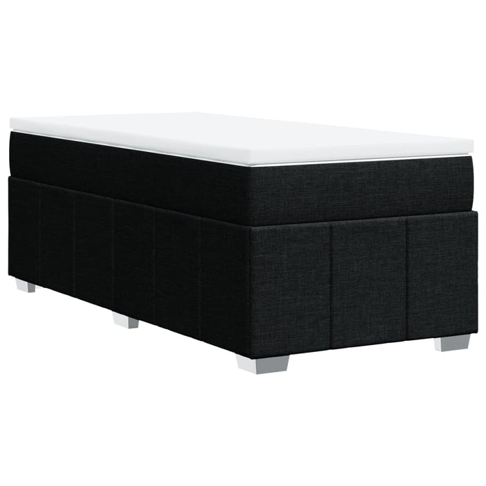 Pat box spring cu saltea, negru, 90x190 cm, textil - WALTI WALTI