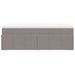 Pat box spring cu saltea, gri taupe, 90x190 cm, textil - WALTI WALTI