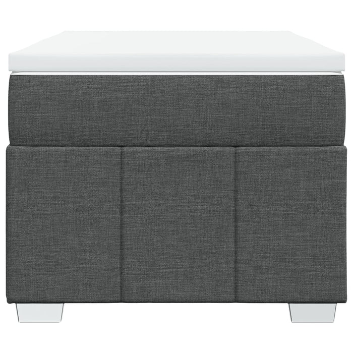 Pat box spring cu saltea, gri închis, 90x200 cm, textil - WALTI WALTI
